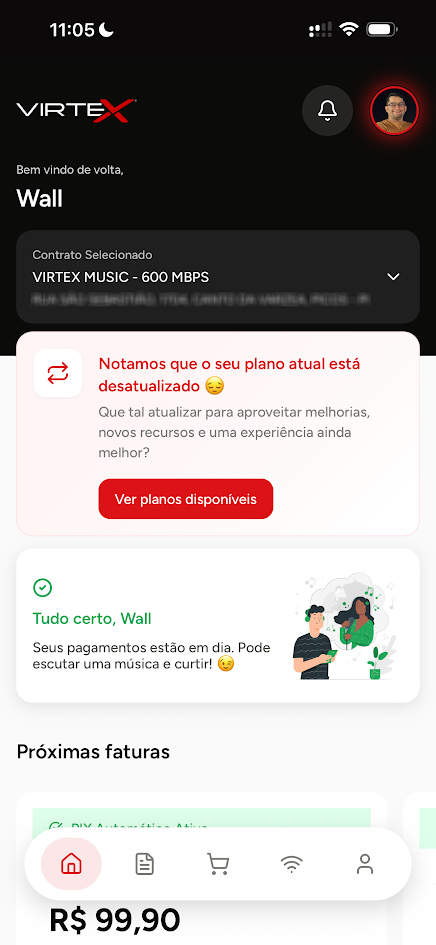 App VirteX | Controle Total da Sua Internet | VirteX Telecom